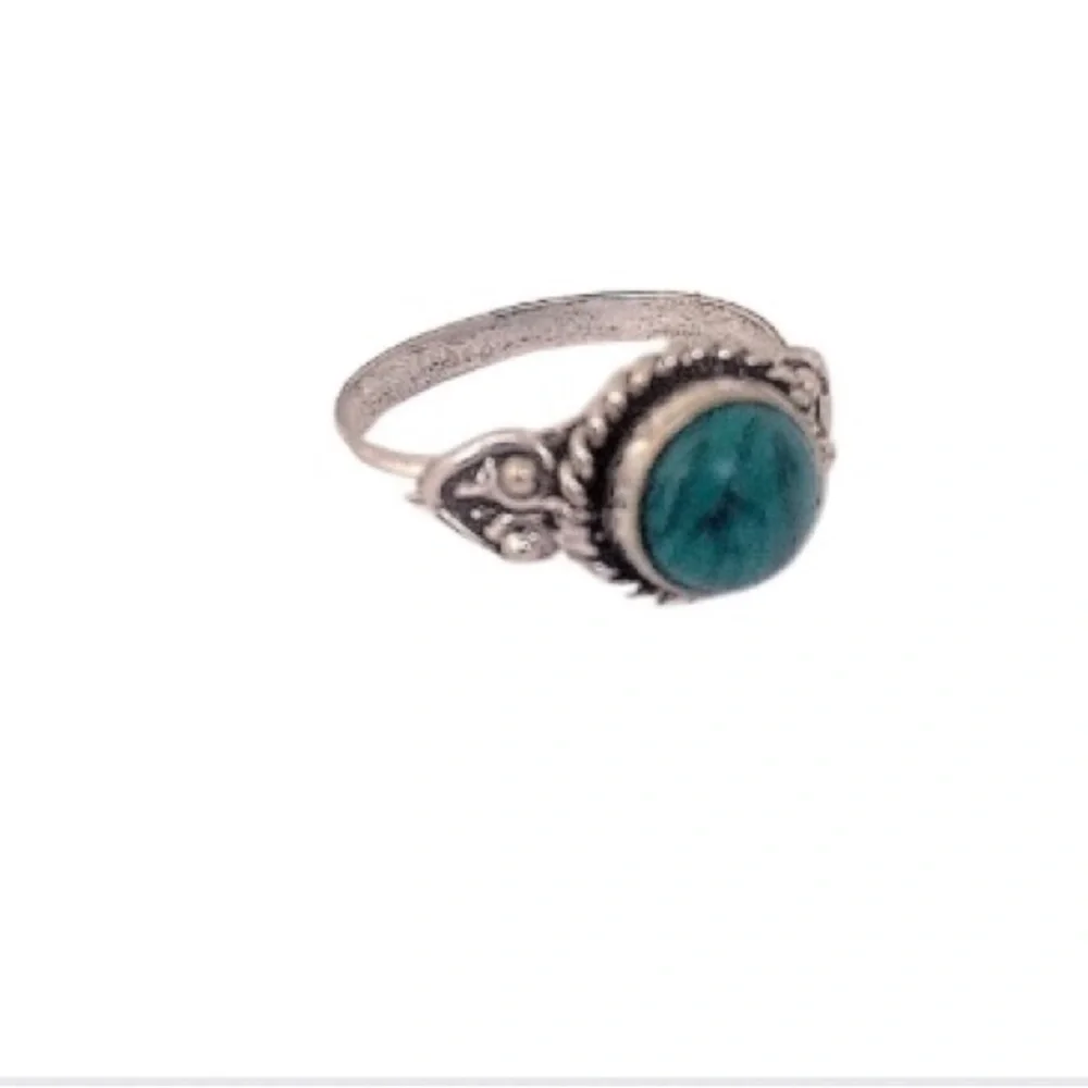 925 Turquoise Ring Size 9.5 - Picture 2 of 5